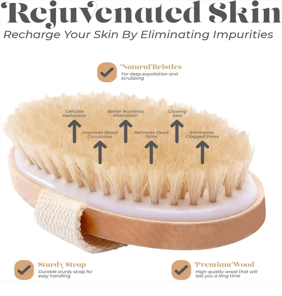 Wooden Body Massage Brush