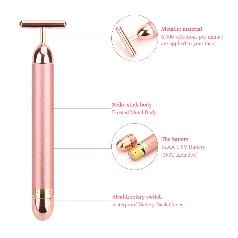 24k Gold Vibrating Facial Massager