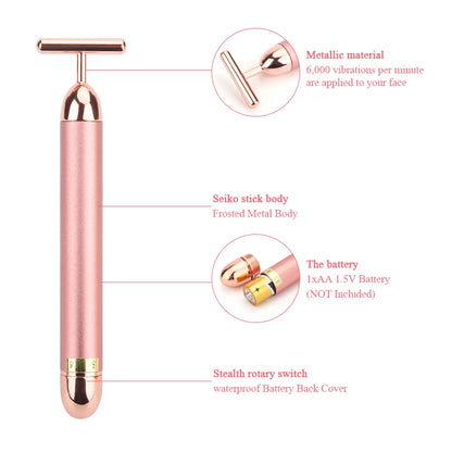 24k Gold Vibrating Facial Massager