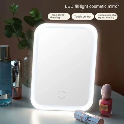 Rechargeable LED Touch Screen Makeup Mirror