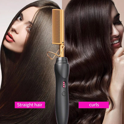 Portable Hot Comb Hair Straightener