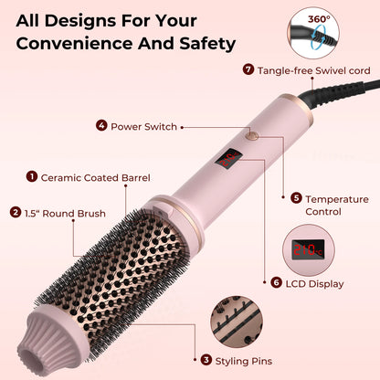 Ceramic Heated Hair Curling Brush