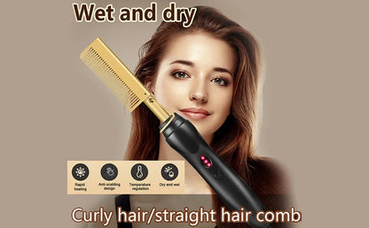 Portable Hot Comb Hair Straightener