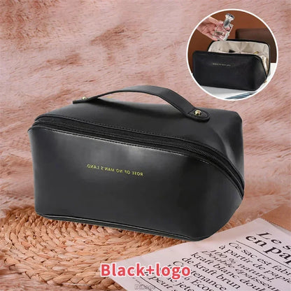 Large Capacity PU Leather Travel Cosmetic Bag