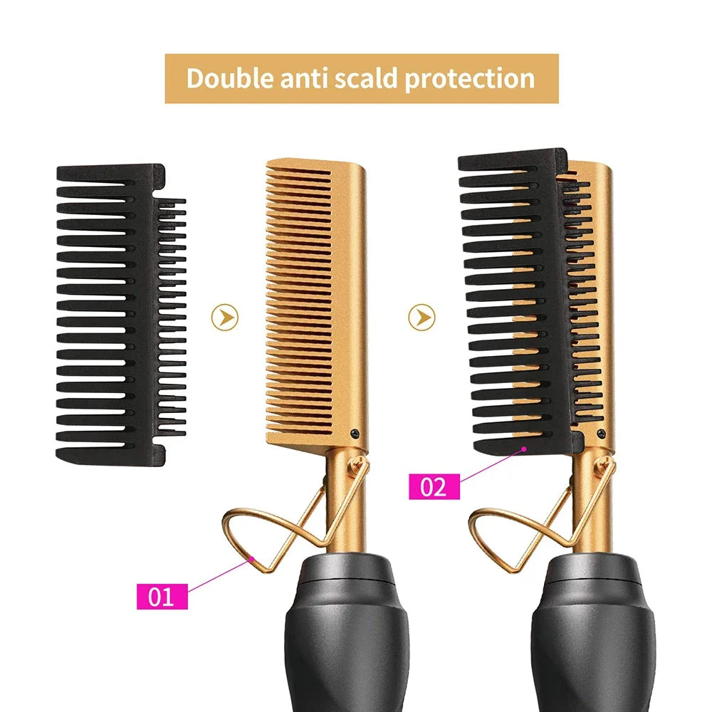 Portable Hot Comb Hair Straightener