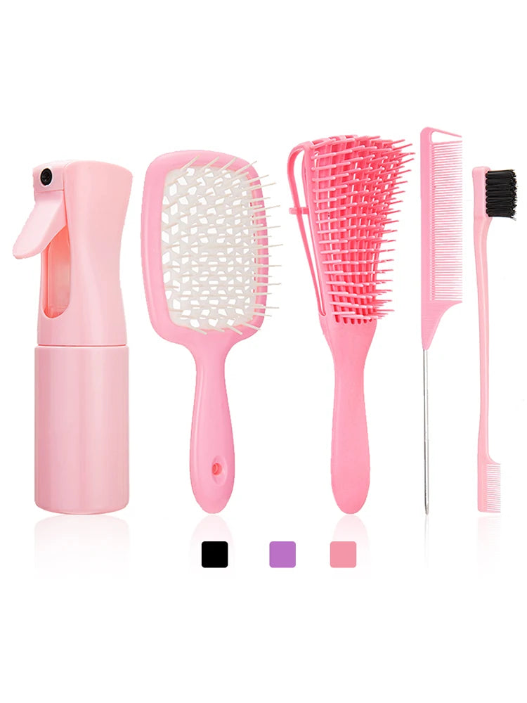 5-Piece Detangling Hair Brush Set