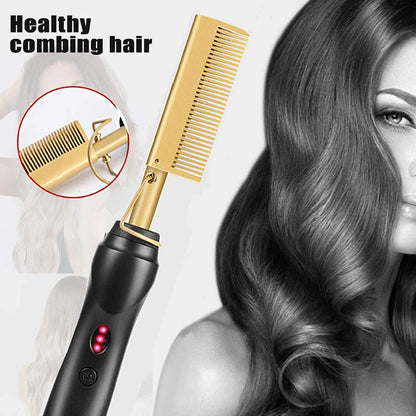 Portable Hot Comb Hair Straightener