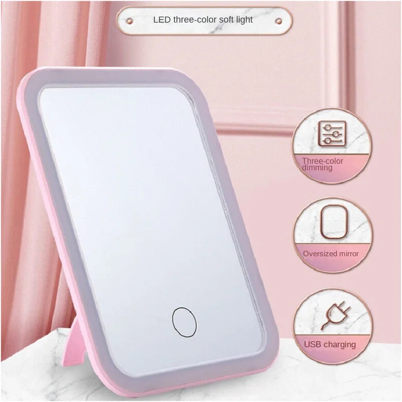 Rechargeable LED Touch Screen Makeup Mirror