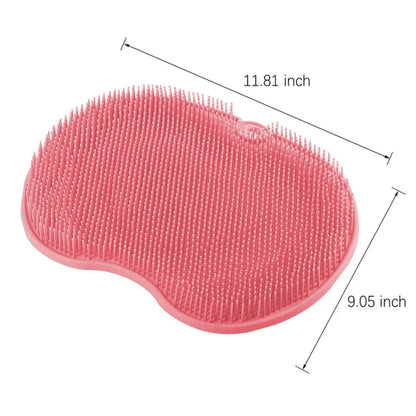 Exfoliating Shower Scraper and Non-Slip Bath Mat Brush