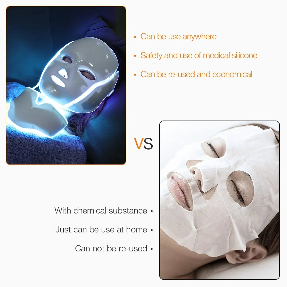 7 Colors LED Facial Mask