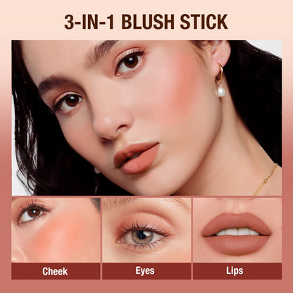 3-in-1 Lipstick Blush Stick