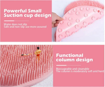 Exfoliating Shower Scraper and Non-Slip Bath Mat Brush