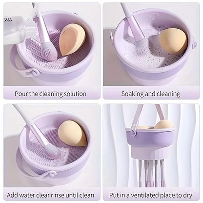 3-in-1 Silicone Makeup Brush Cleaner