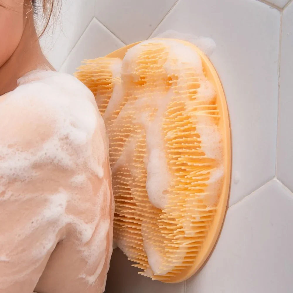 Exfoliating Shower Scraper and Non-Slip Bath Mat Brush