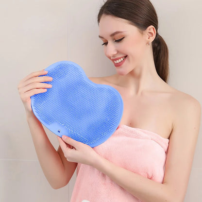 Exfoliating Shower Scraper and Non-Slip Bath Mat Brush