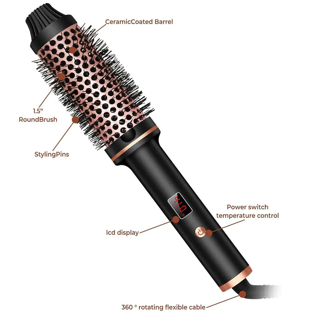 Ceramic Heated Hair Curling Brush